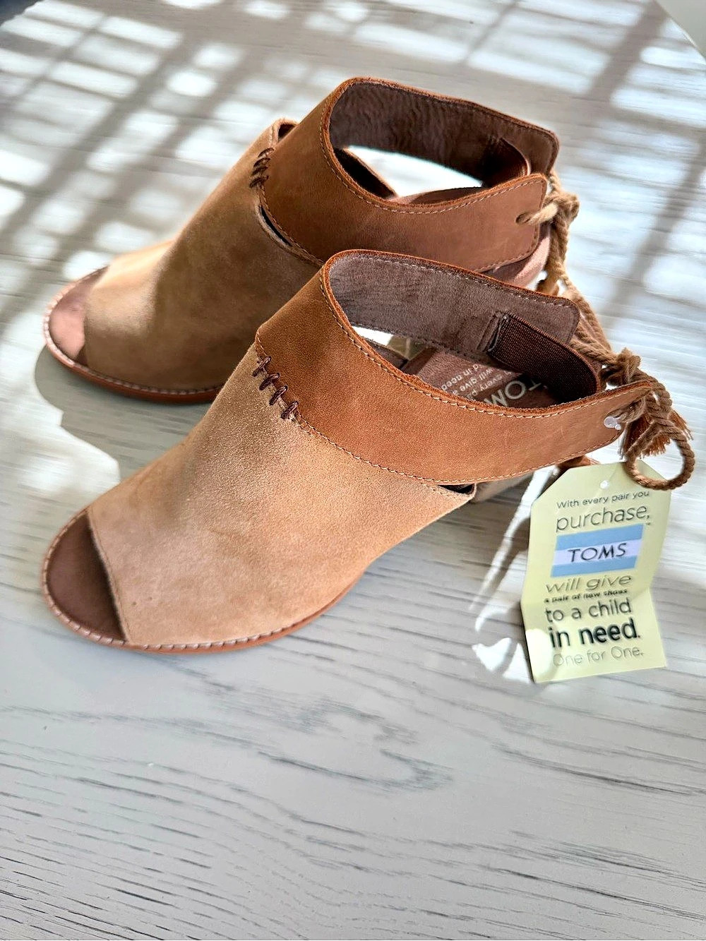 TOMS Majorca Rope Platform Sandal Women's Brown Wedge Sandals US 8.5